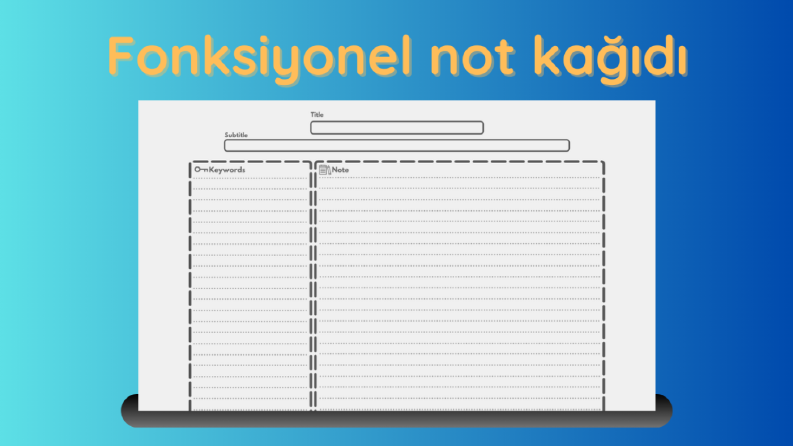 Fonksiyonel not kağıdı tasarımı