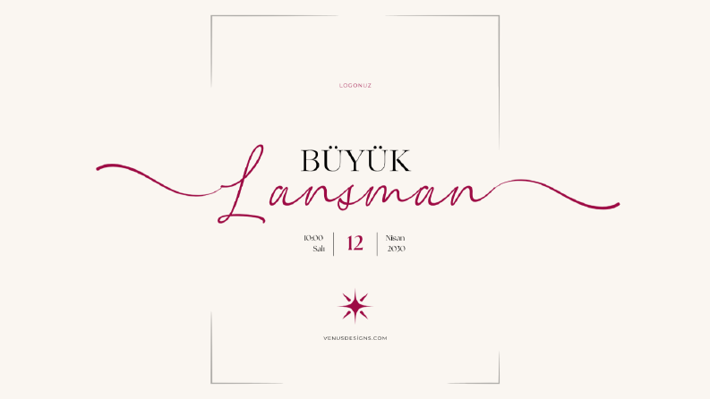Lansman davetiyesi tasarımı