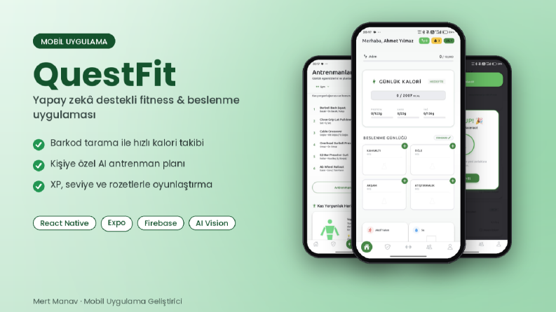 QuestFit – Yapay Zekâ Destekli Fitness ve Beslenme Uygulamas