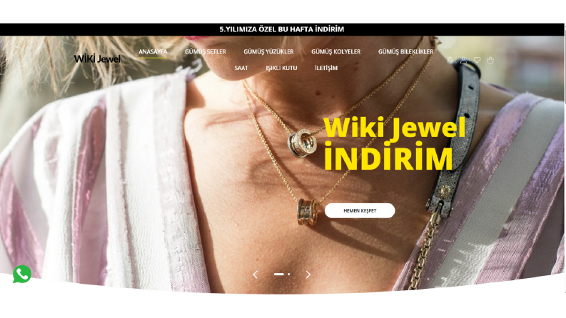 Wikijewel - Takı Mağazası Shopify Mağaza Tasarımı