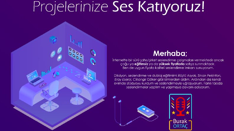Seslendirme satış tasarım