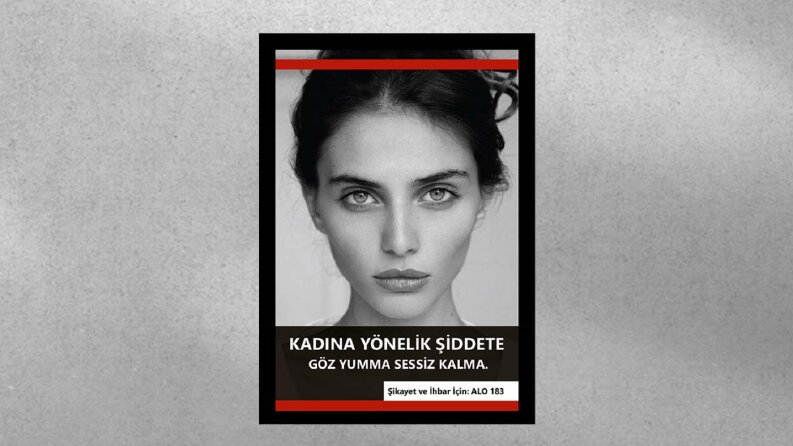 Kadına şiddet afiş
