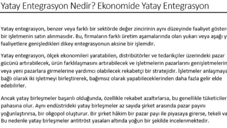 Yatay Entegrasyon Nedir? Ekonomide Yatay Entegrasyon