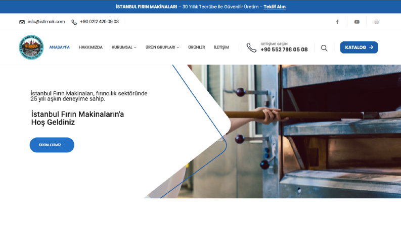 İstanbul Fırın Makinaları - Web sitesi