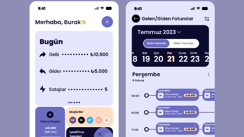 Muhasebe Mobil Uygulama Tasarımı