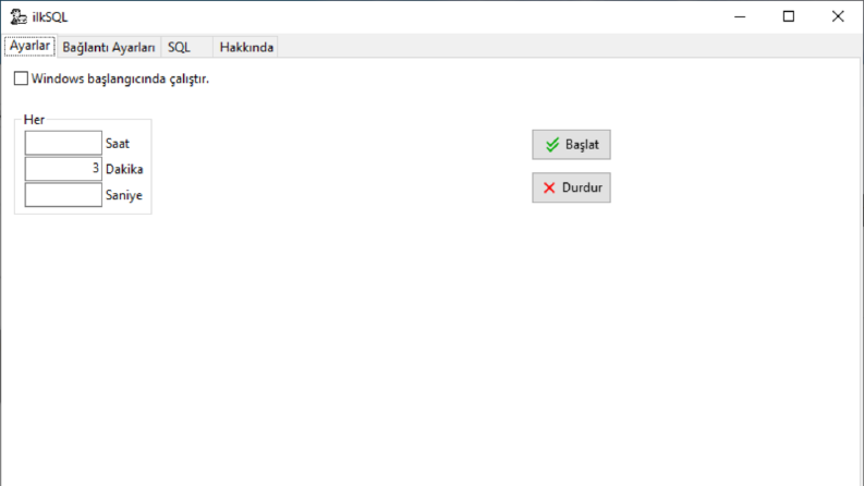 ilkSQL - Zamanlayıcı ile MSSQL T-SQL Script Çalıştırma