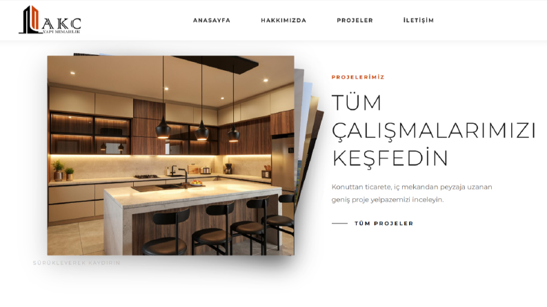 Özel Yazılım Web Sitesi | AKC Yapı Mimarlık