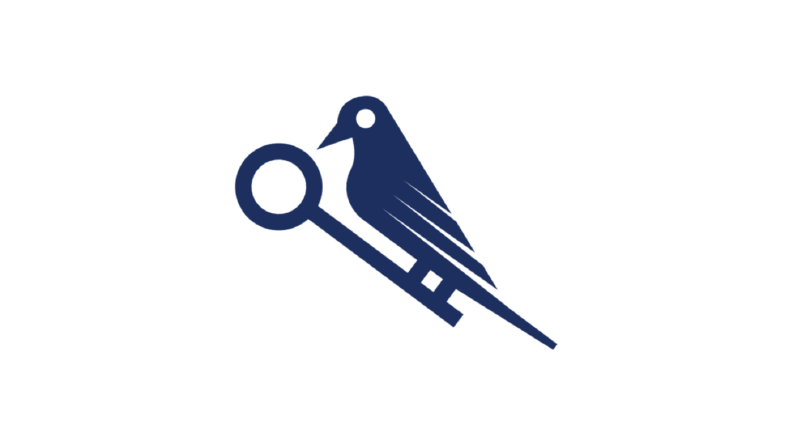 Güvercin ve Anahtar Logo Konsepti