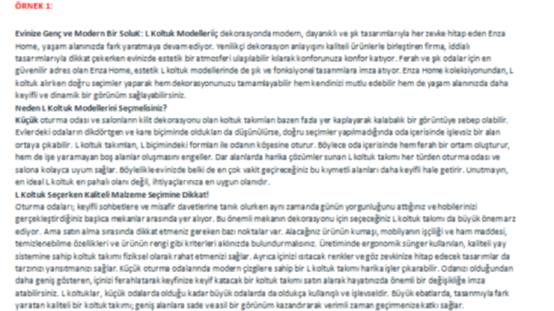 Örnek Metin