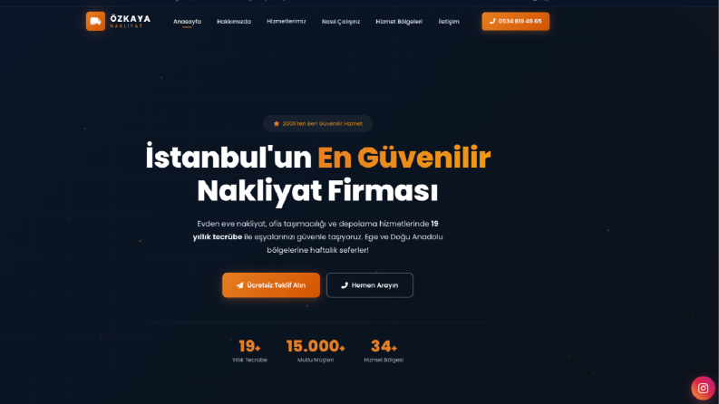 Nakliyat Firması Reklam ve İletişim Web Sitesi