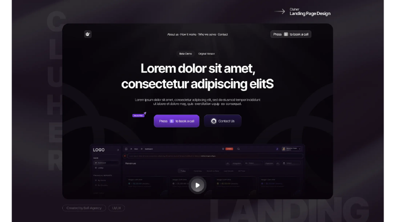 Cluher Finans Landing Page
