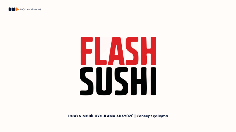 Flash Sushi Logo ve arayüz tasarımı