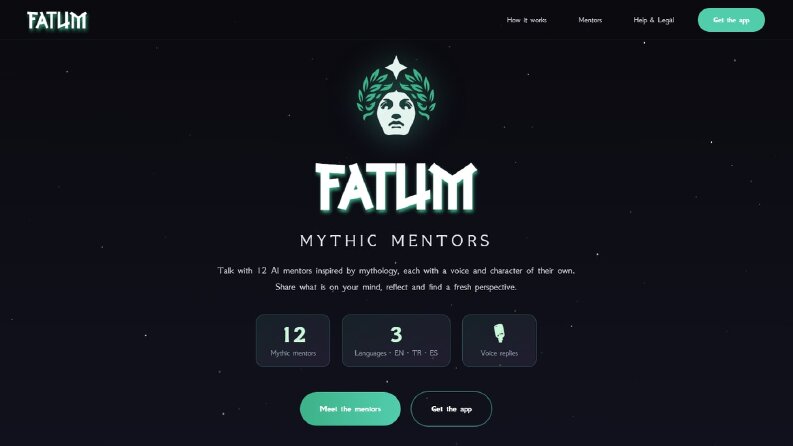 Fatum: mitolojik AI mentor uygulaması