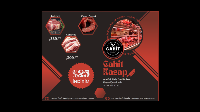 TEK KIRIMLI ÇİFT YÜZLÜ BROŞÜR