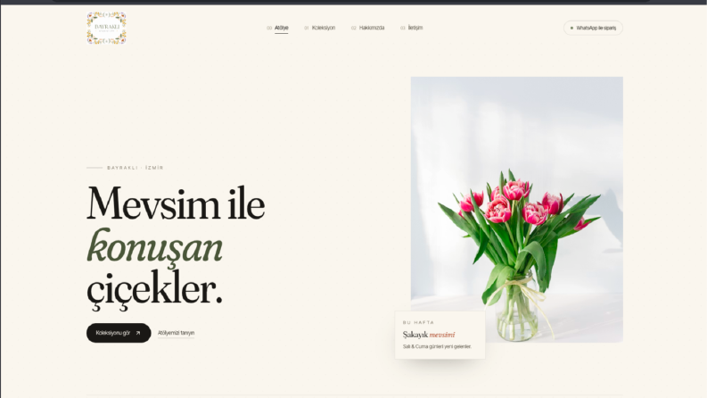 Bayraklı Çiçekçilik Web Sitesi