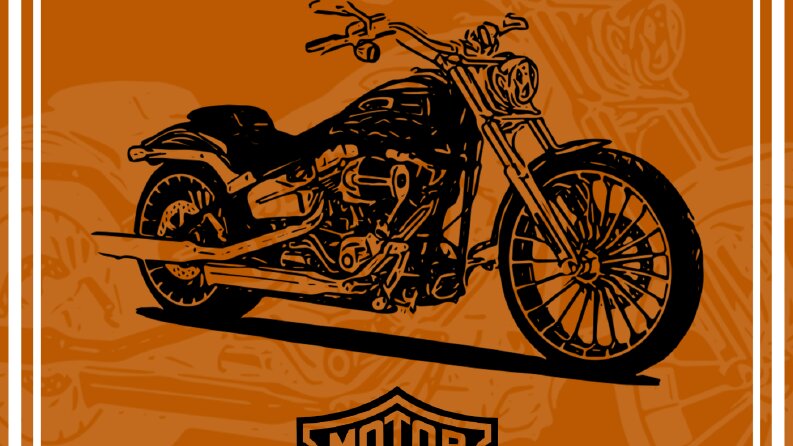 Harley Motor Afişi