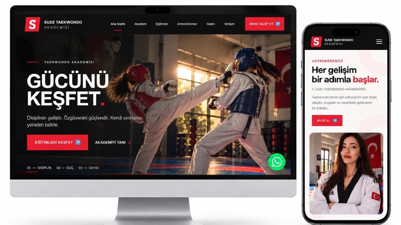Spor akademinizin web sitesi örneği