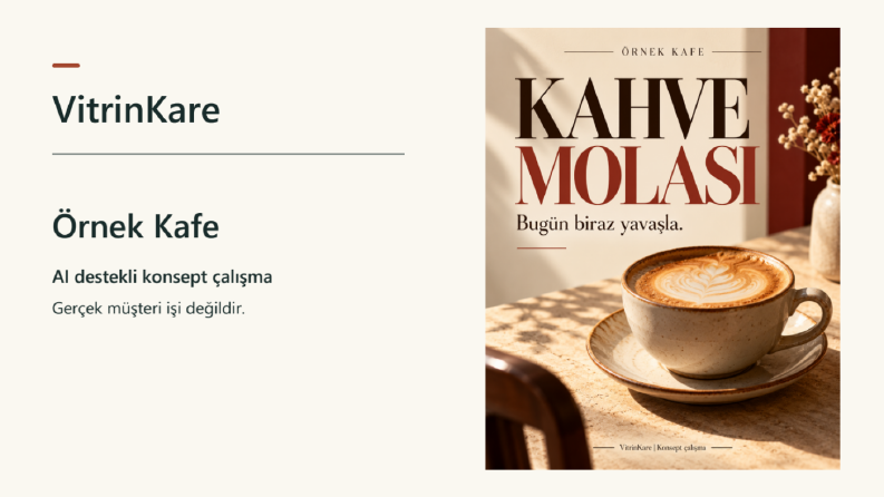 Kafe Duyurusu | AI Destekli Konsept