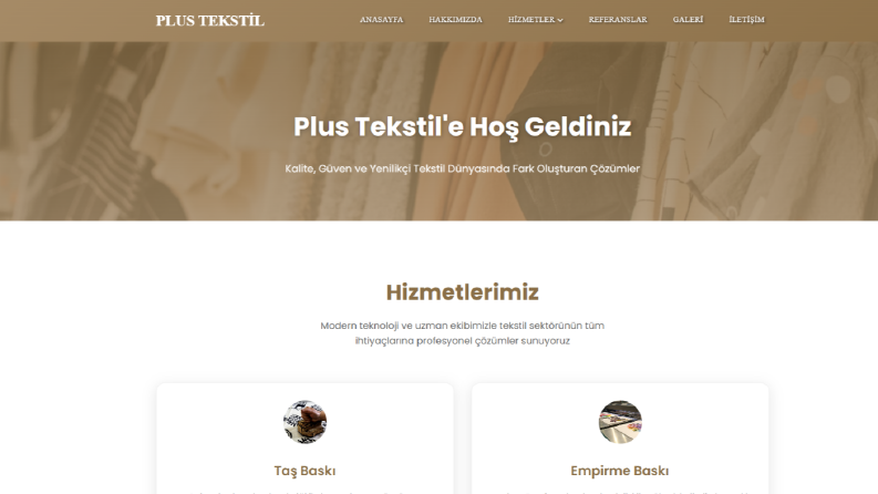 Plus Tekstil - Kurumsal Web Sitesi 