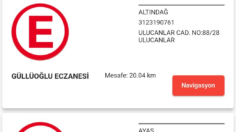 Nöbetçi Eczane Uygulaması