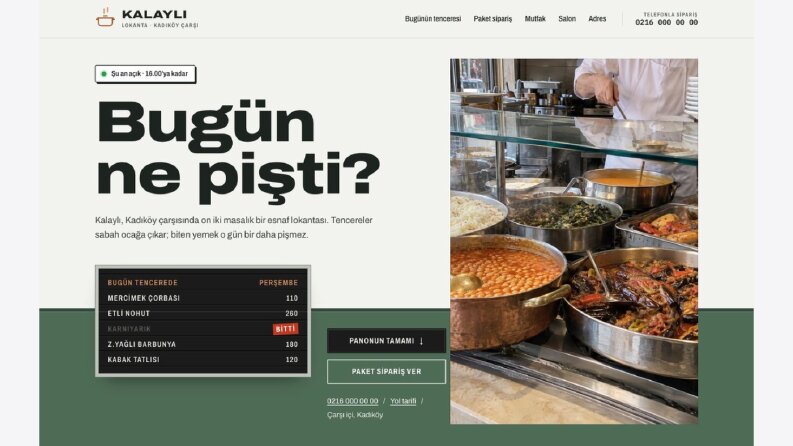 Kalaylı Lokanta - Konsept Web Sitesi