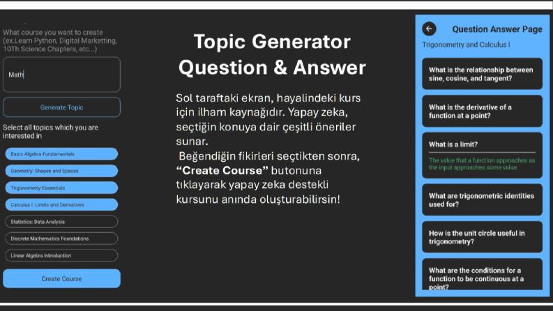 Edu-Voyage Yapay Zeka Destekli Öğrenim Uygulaması