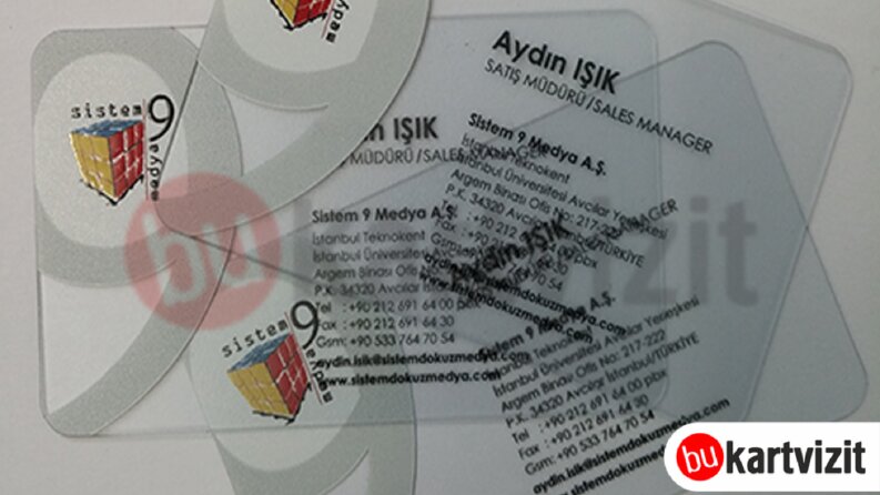 Şeffaf Kartvizit Örneği