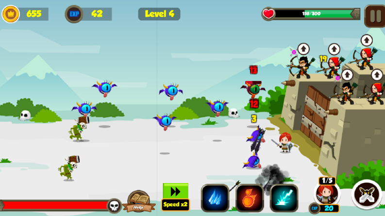 Castle Defender Hero Archer WebGL