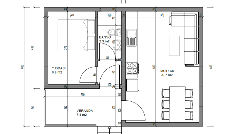 2D plan çizimi