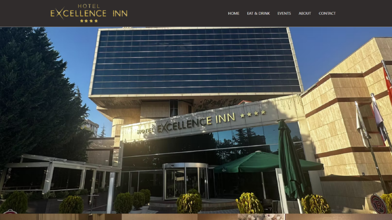 Hotel Excellence Inn – Modern ve Kullanıcı Dostu Web Tasarım