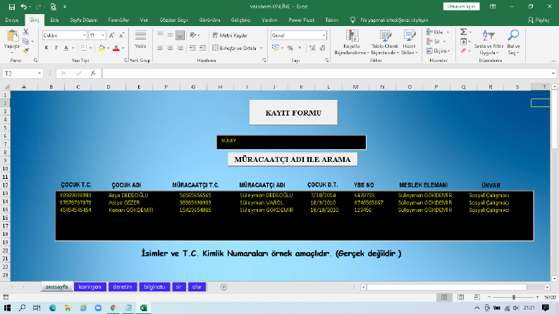 BIRAKIN EXCEL HALLETSİN...