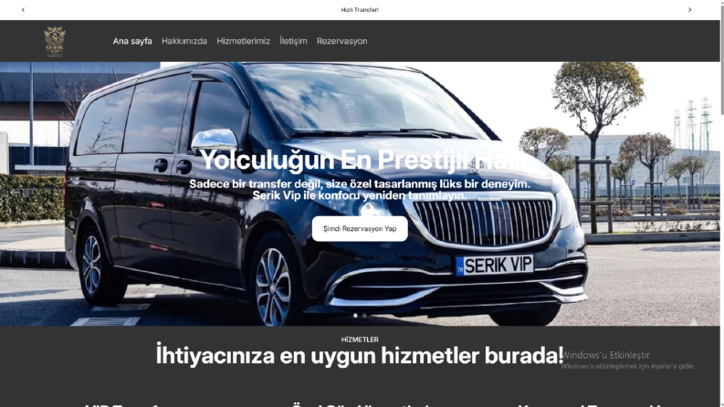 VİP Transfer Sektörüne Özel Shopify Rezervasyon Sistemi