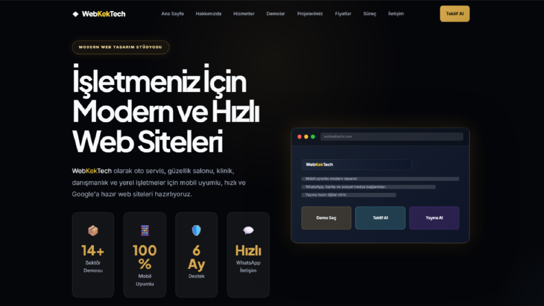 Modern ve Mobil Uyumlu Web Sitesi Tasarımı