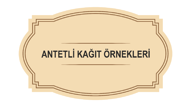 Antetli Kağıt Örnekleri