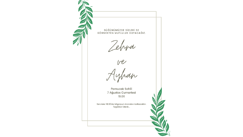 Düğün Davetiyesi