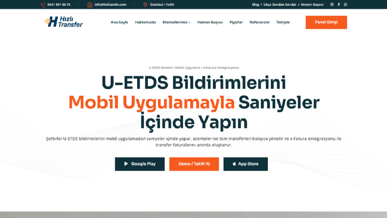 Hızlı Tranfer - Transfer Operasyon Yönetim Sistemi