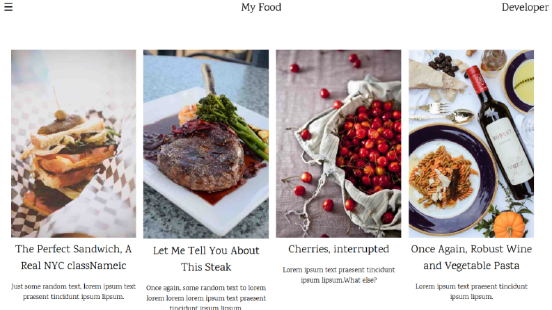 React Project | Food Blog