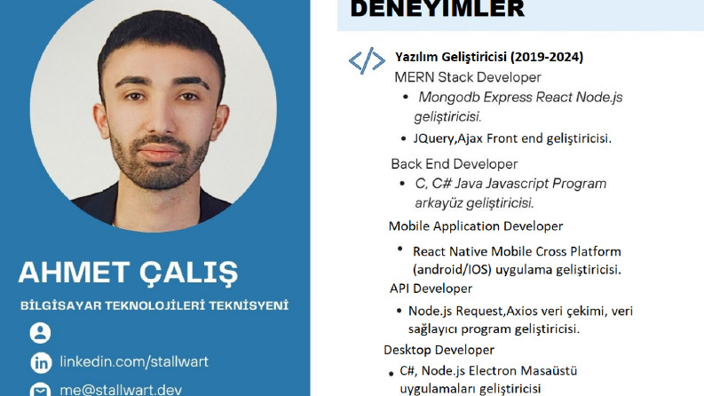 stallwart - Yazılım Geliştirici Portföyü