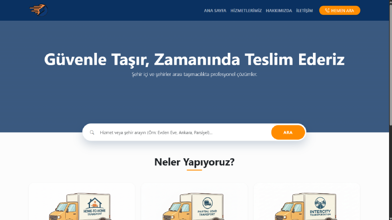 Nakliye Firması Özel landing sayfası