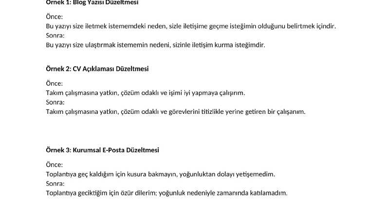 Yazım ve Dil Bilgisi Düzeltme 