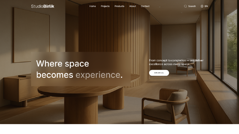 Studio Birlik - Website UI Design