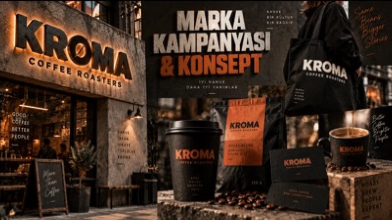 Kroma Coffee Roasters - Marka Kimliği & Konsept Tasarımı