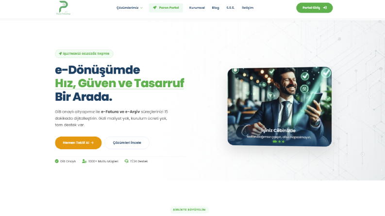 Paron Teknoloji Web Sitesi Kurulumu 
