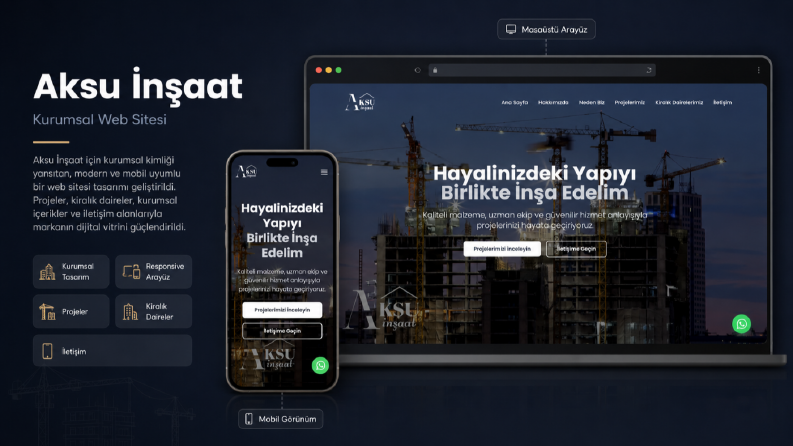 Aksu İnşaat – Kurumsal Web Sitesi