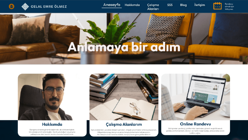 Celal Emre Ölmez Web Sitesi Tasarımı