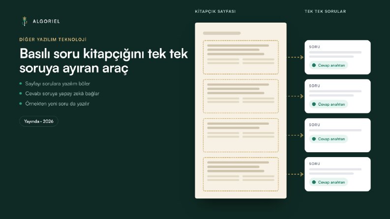 Basılı soru kitapçığını tek tek soruya ayıran araç