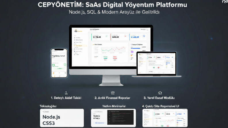 CepYönetim - Dijital Site Yönetimi & Full-Stack Dashboard