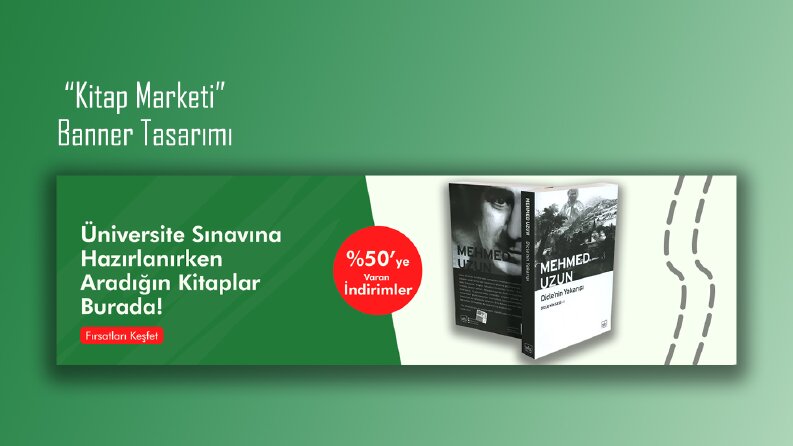 Kitap Mağazası Konsept Banner