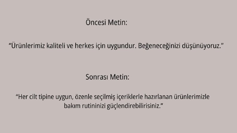 Metin İyileştirme/Anlatı Güçlendirme Örneği