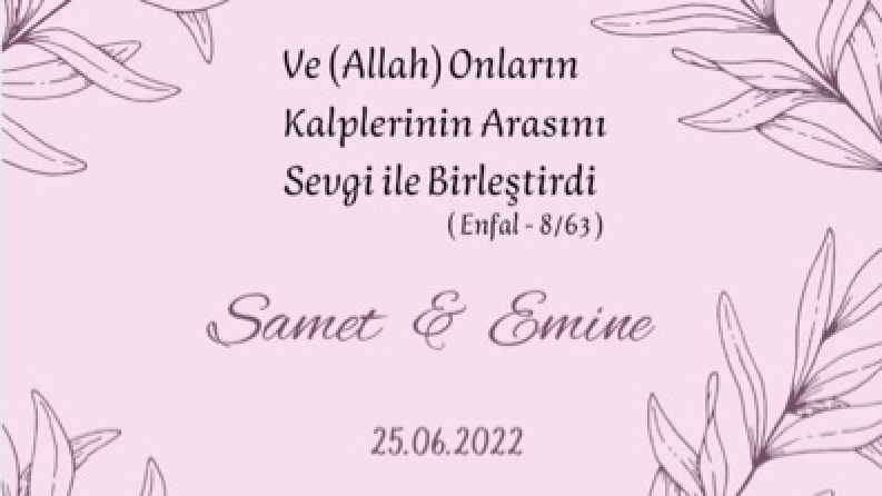 Nikah hatırası tasarımı